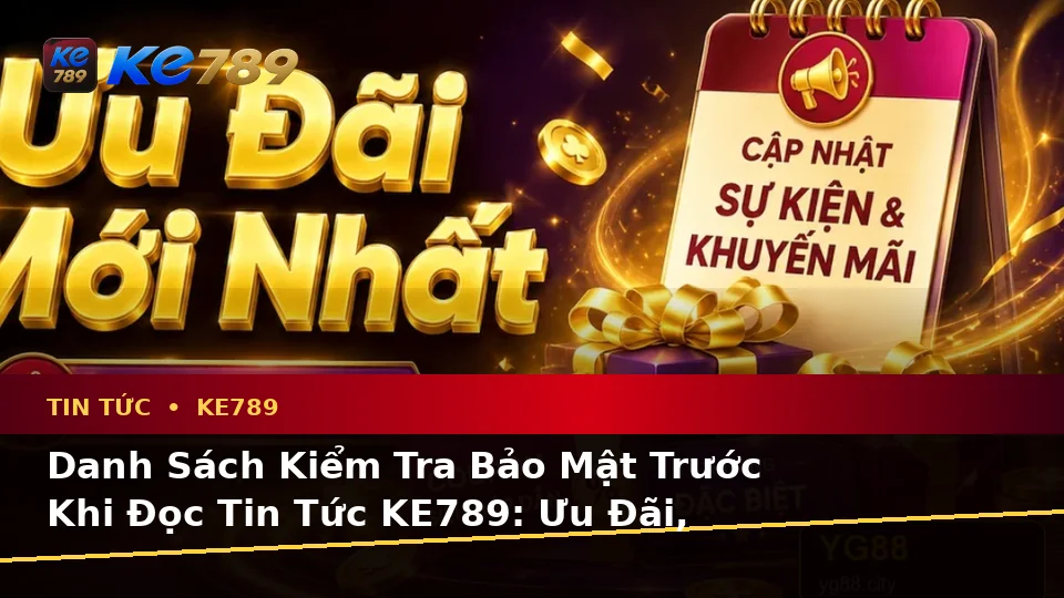 Danh Sách Kiểm Tra Bảo Mật Trước Khi Đọc Tin Tức KE789: Ưu Đãi, Điều Kiện Khuyến Mãi Và Cập Nhật Mới Tại ke789pg.love