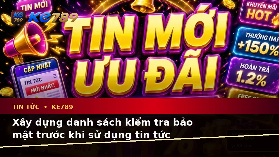 Danh Sách Kiểm Tra Bảo Mật Trước Khi Đọc Tin Tức KE789: Ưu Đãi, Điều Kiện Khuyến Mãi Và Cập Nhật Mới Tại ke789pg.love