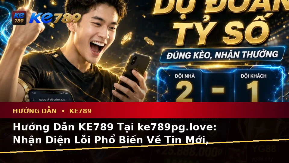 Hướng Dẫn KE789 Tại ke789pg.love: Nhận Diện Lỗi Phổ Biến Về Tin Mới, Ưu Đãi Và Điều Kiện Khuyến Mãi Dành Cho Người Mới