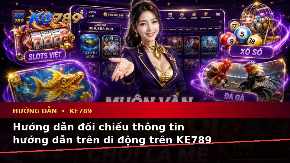 Hướng dẫn đối chiếu thông tin hướng dẫn trên di động trên KE789 qua góc nhìn thực tế